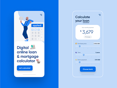 004 Calculator 004 adaptive app bank calculator credits dailyui dailyui004 design figma interface loan mobile mortgage ui uidesign ux uxdesign uxui