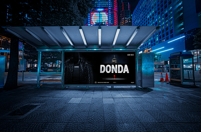 Donda - Movie Poster advertising busstop donda graphic design hip hop kanye kanye west moive poster movie poster rap music