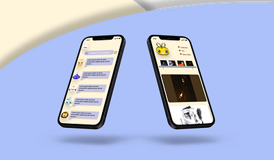 Mobile App- Browse and Chat with local artists app design logo ux