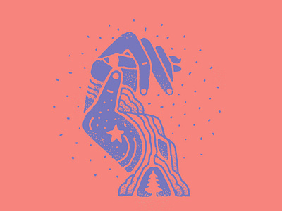 Vacation state of mind branding handrawn illustration texture