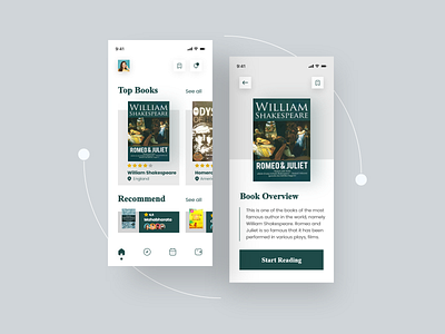 Classic Fiction Book - Mobile Apps Design app book classic fireart halolabs mobileapps odama orely outcrowd owwstudio plainthing tubik ui uiux uiuxdesign unique ux vektora