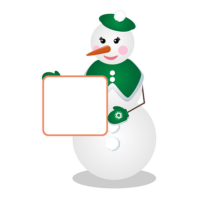 Vector snowman 2d board character design illustration snowman vector vector snowman for advertising