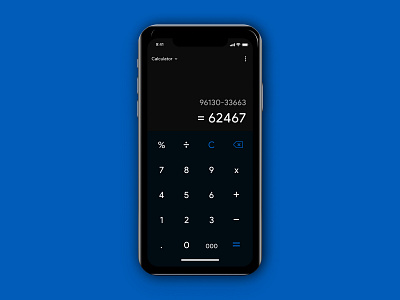 Daily UI Challenge - #04 calculator dark iphone iphone calculator iphone x mobile mobile ui phone ui ui design