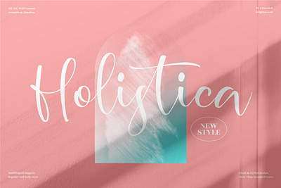 Holistica - Beautiful Script Font app branding design icon illustration logo typography ui ux vector