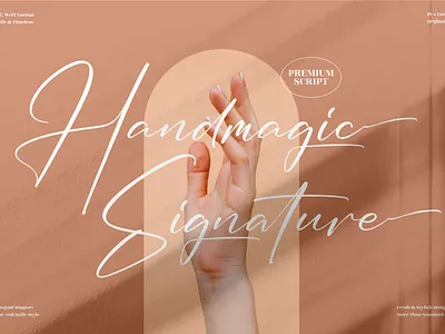 Handmagic Signature - Stylish Signature Font app branding design icon illustration logo typography ui ux vector