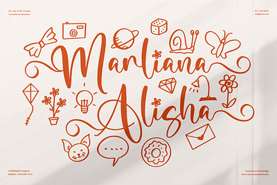 Marliana Alisha - Beautiful Ornament Font app branding design icon illustration logo typography ui ux vector