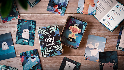 Ogg Cards: The Cards That Transform adorable animal illustration animation augmented reality cute illustration kickstarter wildlife