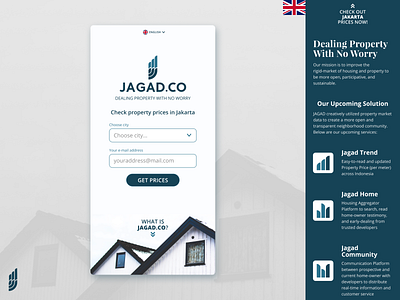 JAGAD Mobile Landing Page ENG VAR app concept design ui ux