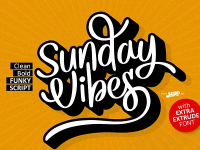 Sunday Vibes - Font calligraphy moderntype