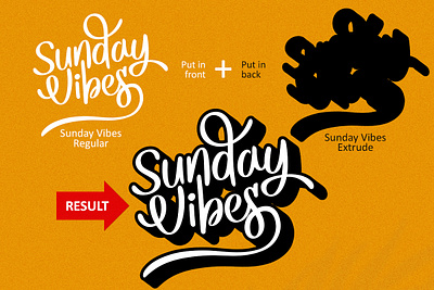 Sunday Vibes - Font calligraphy