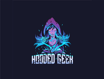 sorcerer logo blue branding character design gaming icon illustration illustrator logo magic sorcerer ui ux vector witch