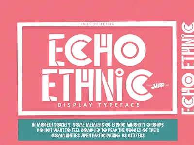 Echo Ethnic - Display Font logotype