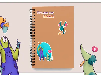 You are my dog! - brand identity and illustrations animals character characterdesign dog graphic design identity illustration sticker pack stickers