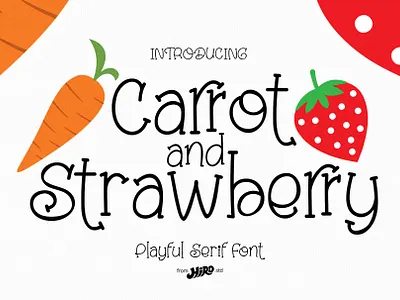 Carrot and Strawberry - Playful Serif Font strawberry