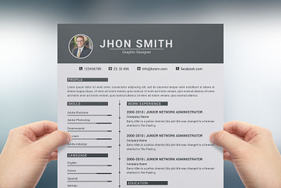 Resume CV Template 3d animation app branding design graphic design icon illustration logo motion graphics typography ui vector