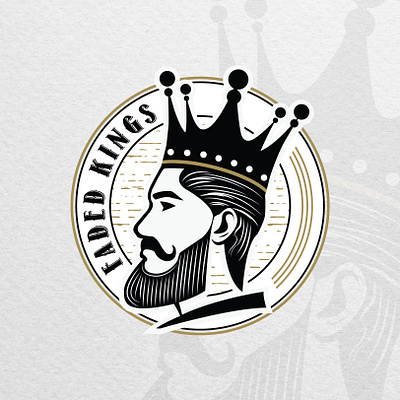 Faded Kings - Final logo. badgelogo barber barberlogo barbershop branddesigner brandingagency graphicdesigner hair hairstyle hairstyleidea hairstylist harilogo logoconcept logodesigner logoideas logomaker logos vintagelogo