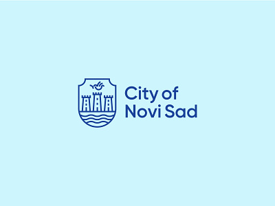 Coat of arms branding city coat of arms design logo modern novi sad refresh symbol vector