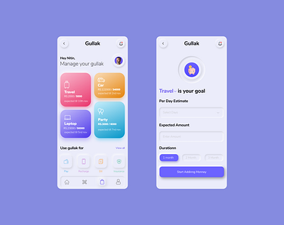 #Gullak App - App for achieving goals 3d animation graphic design logo motion graphics ui