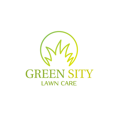 Logo with Circle & Gradient Grass | Turbologo brand design branding circle design eco ecology gradient graphic design grass illustration landscaping lawn lawn care logo logo design nature typography ui ux vector