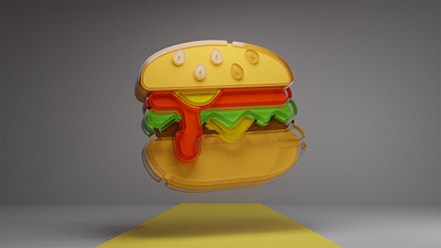 Hamburger 3d graphic design