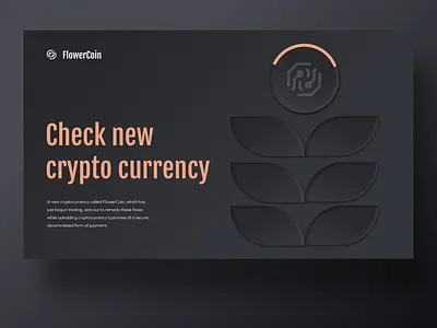Crypto Landing Page 3d dark mode landing page