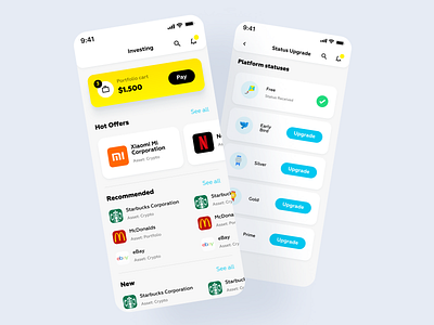 Invest app adobexd adobexd ux ui design adobexd ux ui design app mobile app design design ui ux