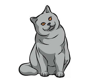 Short Hair Cat Vector animal vector design eps file graphic design illustration illustrator file illustrator png