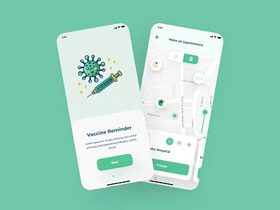 Medical app - Mobile App app application appointment calendar clear design doctor flat interaction medical ui ux xd