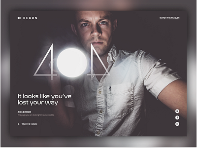 #DailyUI #008 404 page 008 404 page concept dailyui desktop figma movie product ui website