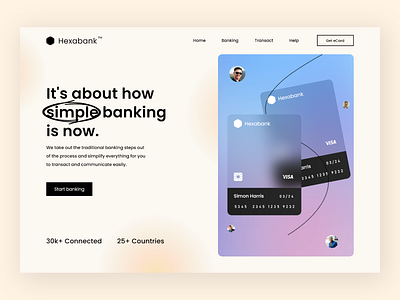 Card banking web design exploration bank bank website banking best shot colors credit card gradient landing page landingpage ui userinterface ux web design webdesign website design