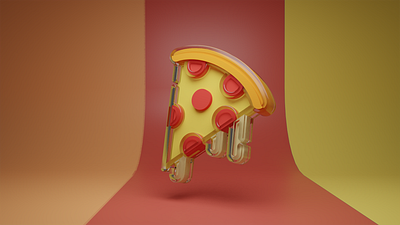 Pizza 3d graphic design