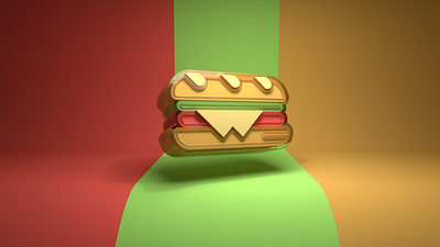 Sandwich 3d graphic design