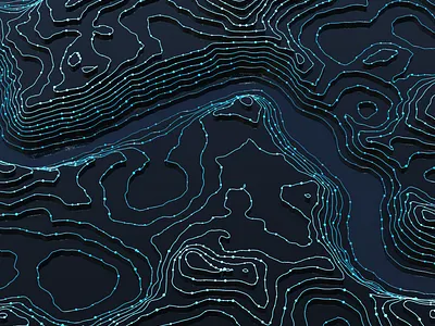 Topographic Land abstract houdini landscape topographic