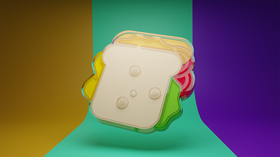 Sandwich 3d graphic design