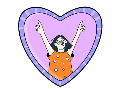 Love❤️ adobeillustrator daily design girl happy heart illustration kind love