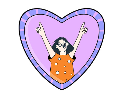 Love❤️ adobeillustrator daily design girl happy heart illustration kind love