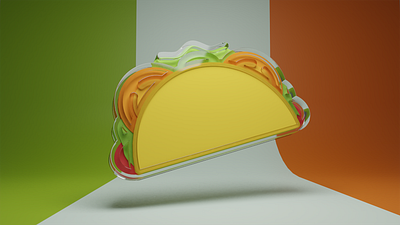 Tacos 3d graphic design