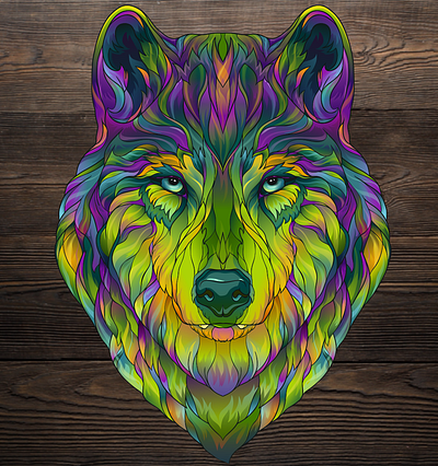 Wolf coreldraw illustraion vector vector art wolf