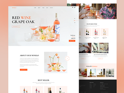 Shopify Landing Page agency landing page clean ui drink landing page ecommerce ecommerce app food drink header exploration landing landing page landing page design landingpage minimal website online shop online store shopify store travel ui design website concept woocommerce