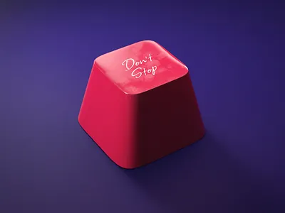 Don't Stop. 3d aftereffects animation art artwork branding cg cinema4d composition design graphic design lighting logo minimal motion graphics redshift render typo typography ui
