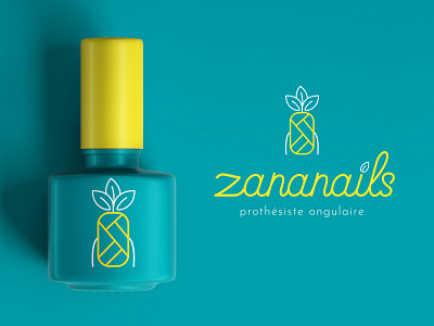 Zananails - Branding ananas antilles beauté branding caraibe caribean design direction artistique graphisme identité de marque identité visuelle logo logo design mains onglerie prothésiste ongulaire vector