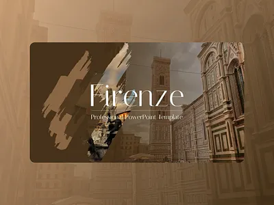 Firenze Template Title Slide branding design firenze florence google slides graphic design pitch deck powerpoint powerpoint design powerpoint template ppt ppt design ppt template presentation presentation design slide deck template