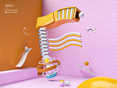 Letter / F 3d 3d art 3dsmax art cg cgart design illustration vray