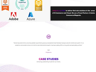 Website Redesigning for exinent.com css design divi theme website redesign wordpress