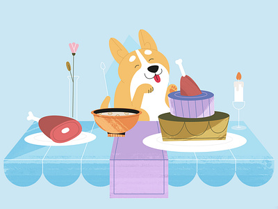 History of the dog food 2d animals beagle bichon characters corgi dogs history illustration kingdom panic studio puppy shiba inu textures westie yorkshire terrier