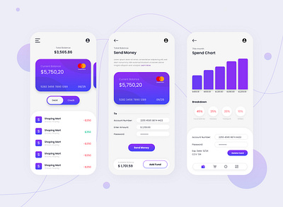 Wallet App app clean design designer dribbble hero home page logo mobile mobileapp newshot ui uiux user interface viral
