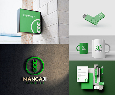 Brand Visual Identity - Agro Food Logo agro logo brand brand identity branding graphic design graphics logo design logo mockup mockup vector visual identity