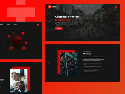 OwnIT website flat landing logo ui website