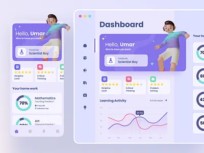Course app dashboard 3d 3d illustration class classroom course app dashboard design education exams app freebies learn learning app meet mobile app responsive design school ui ui design web design websie design