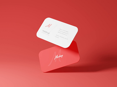 Business Card Mockup Round Corner 3d animation branding business business card card graphic graphic design illustration logo loop loop video mock up mockup mockups motion graphics presentation psdmockup ui video